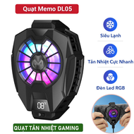 Quạt tản nhiệt điện thoại MEMO DL05 - Siêu lạnh hiển thị nhiệt độ LED RGB Kẹp thu vào 2 chiều