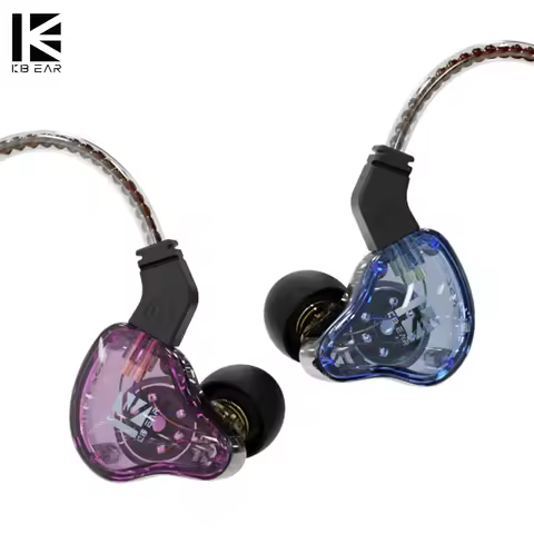 KBEAR KS2 Hybrid DD+BA In Ear Monitor HiFi Earphone Wired Earbuds Sports Gaming Headphone Headset KB
