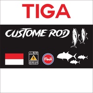 Stiker joran dry decal custom rod tinggal tempel