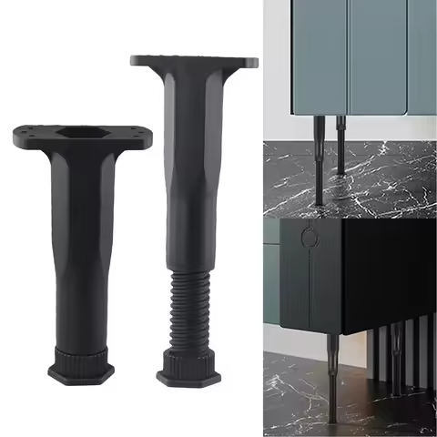 Strengthened Telescopic Furniture Stand For Bed Sofa Support T-shaped Adjustable Foot Steel Plastic 
