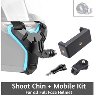 Motorcycle Helmet Chin Strap Mount Non-Slip Shockproof Design for GoPro Hero 9, 8, 7, 6, 5