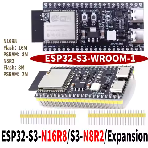 ESP32-S3-DevKitC-1 Development Board Bluetooth2.4G Wifi Module 8M PSRAM 16M FLASH N16R8 44Pin Header