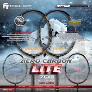 SportHub Felet Aero Carbon LITE 7u 70 Gram Super Light Racket Badminton Racket Raket Badminton 100% 