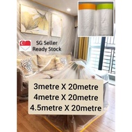 [SG] 4.5mX20metre Pre-Taped Plastic Sheet for Dust Prevention (HIP/Painting/Renovation)
