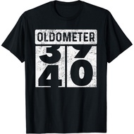 Oldometer Odometer Funny 40Th Birthday Gift 40 Yrs Old Joke Gift T-Shirt