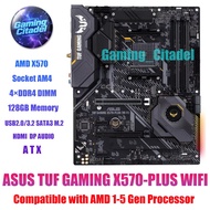 Used ASUS TUF GAMING X570 PLUS WIFI DDR4 ATX Motherboard AMD AM4 Compatible with AMD 1-5 Gen Process