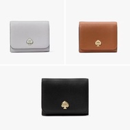 (PRE) KATE SPADE PEBBLED LEATHER WALLET WITH SPADE HARDWARE