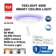 [SG SELLER] Yeelight Smart Ceiling Light Arwen 450S (Dimmable, Tri-tone, RGB Back Light)