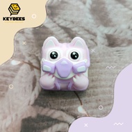 Lago The Fox Keycap Pink handmade resin mechanical keyboard button