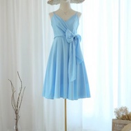 藍色長洋裝 伴娘服 新娘禮服 宴會禮服