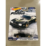 Hot Wheels Premium '77 Pontiac Firebird T/A from the Fast & Furious 1/4 Mile Muscle series