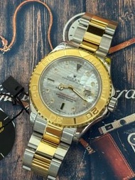 🌈🌈新返貨啦🌈🌈Rolex Yacht-Master 16623❤️💎🐚原裝白貝殼藍寶石鑽石字面💎🐚💙原裝金鋼帶 淨錶 💎💙1412C（廣華街店）