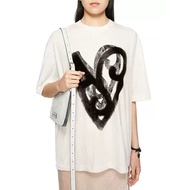 Acne Studios Summer New Style Retro Love Print Pattern Loose Casual Short-Sleeved T-Shirt Men Women 