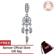 BAMOER จัดส่งฟรี100% 925เงินสเตอร์ลิงกันยายนจี้ Dream Catcher Charm Fit สร้อยข้อมือและสร้อยคอเครื่อง