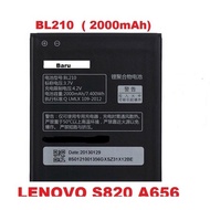 Lenovo S650 battery Lenovo BL210 battery : For LENOVO S820 A656 S650 S658T S820E BL210 2000MAH BATTE