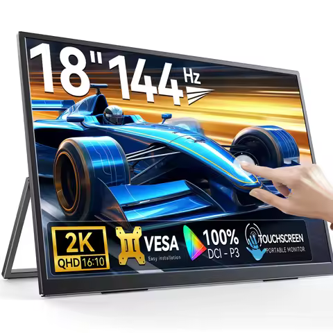 Cdisplay 2K 144Hz Portable Monitor Touch Screen 18" 100% DCI-P3 Laptop Monitor FreeSync HDR Gaming M