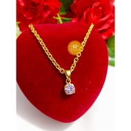 24K CRYSTAL PLATED NECKLACE + 24K GOLD PLATED