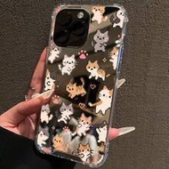 Pixel Art Cat Pattern Mirror Phone Case Compatible With IPhone 13/15/16/17pro/17/14/17/15pro/15 Plus