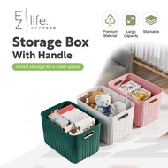 EzLife Luxury Storage Box with Handle Lid Large Capacity Wardrobe Multipurpose Stackable Kotak Penyi