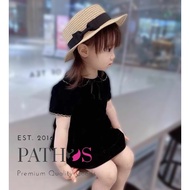 Children's Boater Beach Hat Ribbon Paper Kids Child Import Round Beach Hat Flat Party Pathos