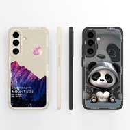 Phone Case For Samsung Galaxy M56 F56 5G Casing Cute Fashion Panda Liquid Silicone Camera Protection