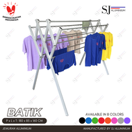 BATIK - Jemuran Baju &amp; Pakaian Aluminium Bayi / Jemuran Rak Handuk / Jemuran Hanger Lipat Jumbo - Warna 1,8 Meter / 180 CM