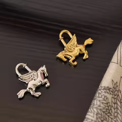 Bag Pendant for Birkin Kelly Bag Pegasus Lock Charm All-steel Animal Metal Lock Bag Pendant High-end