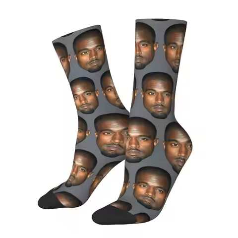 Kanye West Men's Crew Socks Unisex Cute 3D Printed Dress Socks