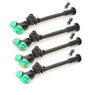 Plant protection drone nozzles, extended spray booms, fan and cone nozzles for agricultural spraying