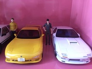 京商kyosho限量版發售 1/18 INITIAL D 頭文字D rx7.FC高橋兄弟合金車一套二架