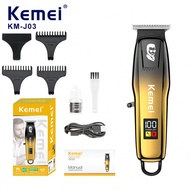 Kemei KM-J03 Cordless Split End/Beard/Hair Trimmer For Estheticians LCD Display, 2-Color Gift Box, U