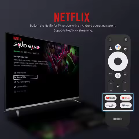 MECOOL KM7 plus TV Box Android 11 4K Google Certified Netflix 2GB DDR4 16GB ROM 100M LAN Internet S9