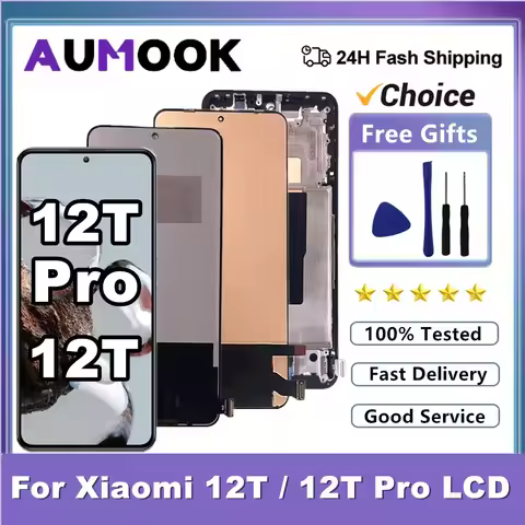 AMOLED for Xiaomi 12T Pro 12T LCD Display Touch Screen Digitizer with Frame for Xiaomi Mi 12T Pro 12