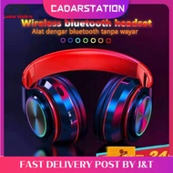 CS_Wireless Headset Bluetooth 5.0 Colorful LED Bass Stereo Wireless Headphones Ove-Ear Headphones 4.