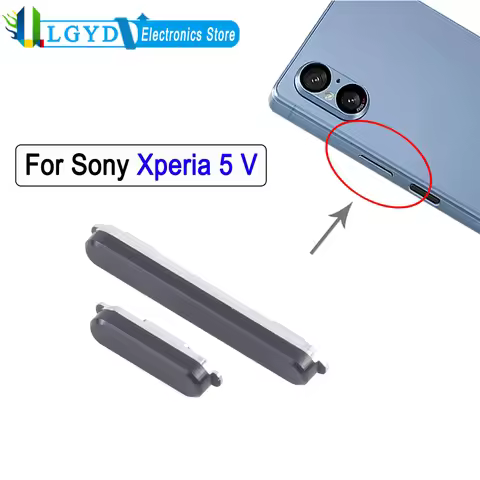 1 Pair Power Button & Volume Control Button For Sony Xperia 5 V 2023, XQ-DE54 Phone Button Repair Re