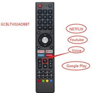 New GCBLTV02ADBBT Bluetooth Voice Remote control for CHIQ TV 43M8T L32H7 L42G6F U50H7K 32M8T CHiQ [43M8T]43inch Smart LED Android 9.0 TV Voice Control play Dolby
