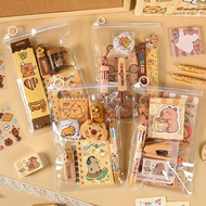 Boomfem Stationery Set Gift Capybara Notebook Sticker School Supplies Sticky Book DIY CorrectionNote
