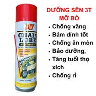 Dưỡng Sên 3T Mỡ Bò Chain Lube 500ml Chống Văng Bám Bính Tốt Mỡ Bò Dang Phun