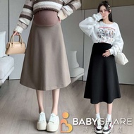 Zero Size Woolen Bust Lift Belly Maternity Long Skirt Pants Wear BabyShare Fashion [KRS012J4R]