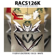 Rapido Cover Set Yamaha Y15ZR V1 V2 Exciter RC-150 (3) Accessories Motor Y15 Ysuku White Yellow RC150 Kuning Putih
