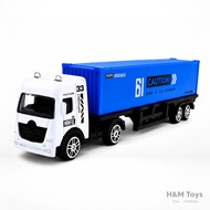 Diecast Transport Truck 1:64 - Container Truck Alloy Biru - Mainan Kendaraan Truck