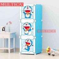 Multica Lemari Pakaian Anak Bayi Baby Rak Baju Plastik Doraemon 1-3