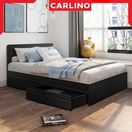 MR.CARLINO : SNOW SERIES เตียง ฐานเตียง เตียงไม้ ฐานเตียงไม้ ฐานเตียง2ชั้น เตียงแบบเก็บได้ มีเตียง2เตียง เลื่อนเสริมเตียงได้ (SNOW WOODEN BED SINGLE PULL OUT BED 3FT