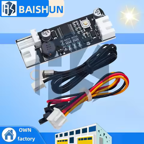 Single 12V 0.8A DC PWM 2-3 Wire Fan Temperature Control Speed Controller Chassis Computer Noise Redu