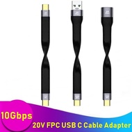 USB OTG อเนกประสงค์,C FPC สายเคเบิลอะแดปเตอร์ยืดหยุ่นได้10Gbps การถ่ายโอนข้อมูลที่รวดเร็วหัวเปลี่ยนสายชาร์จแล็ปท็อป20V สำหรับ Samsung Xiaomi โทรศัพท์