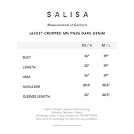 SALISA x Miu Natsha-JACKET CROPPED MN FW26 Dark Denim Short Jeans *PRE-ORDER 1 WEEKS *