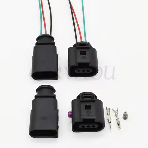 1 Set 3 Pin Way 1J0973703 Waterproof Electrical Wire Connector Temp Auto Sensor Repair Socket Plug f