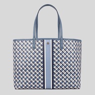 Tory Burch Geo Logo Tote With Stripe 82398 Navy