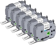 TZe-241 TZ Tape 18mm 0.7 Laminated White Compatible with Brother Label Maker Tape 3/4" PTouch Tape T