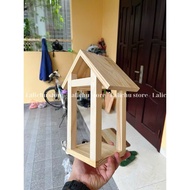 House light frame, wooden column mounted with light frame